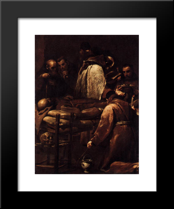 The Seven Sacraments - Extreme Unction 20x24 Black Modern Wood Framed Art Print Poster by Crespi, Giuseppe Maria