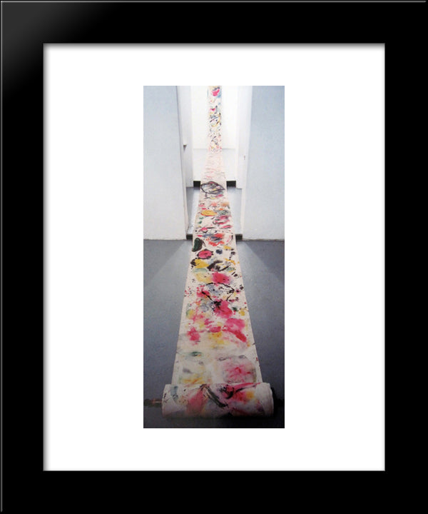 Industrial Painting 20x24 Black Modern Wood Framed Art Print Poster by Pinot Gallizio, Giuseppe