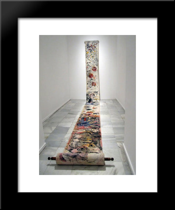 Rotolo De Pittura Industriale 20x24 Black Modern Wood Framed Art Print Poster by Pinot Gallizio, Giuseppe