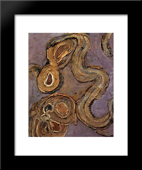 The Handle Of The Sweet Fish 20x24 Black Modern Wood Framed Art Print Poster by Pinot Gallizio, Giuseppe