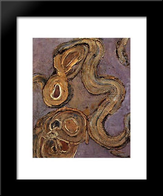 The Handle Of The Sweet Fish 20x24 Black Modern Wood Framed Art Print Poster by Pinot Gallizio, Giuseppe