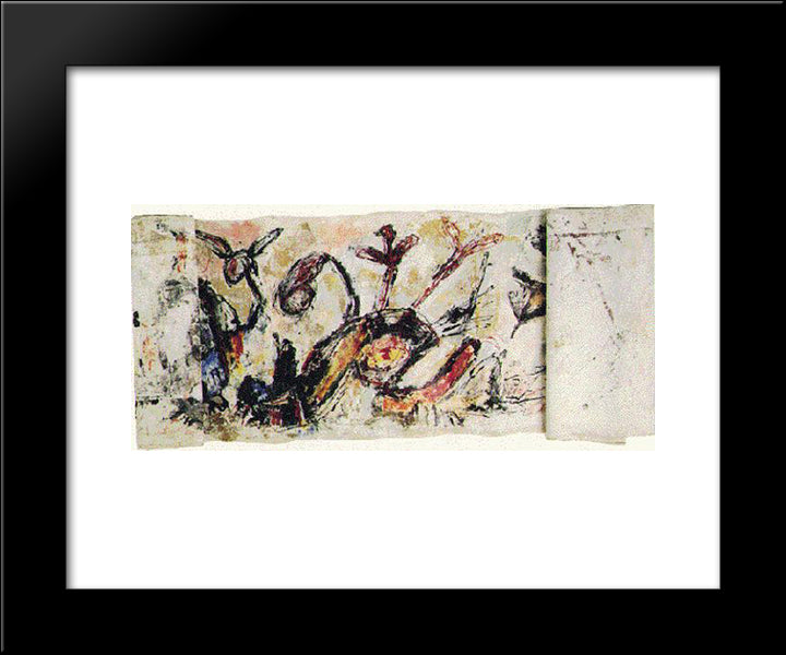 The Siren And The Pirate 20x24 Black Modern Wood Framed Art Print Poster by Pinot Gallizio, Giuseppe