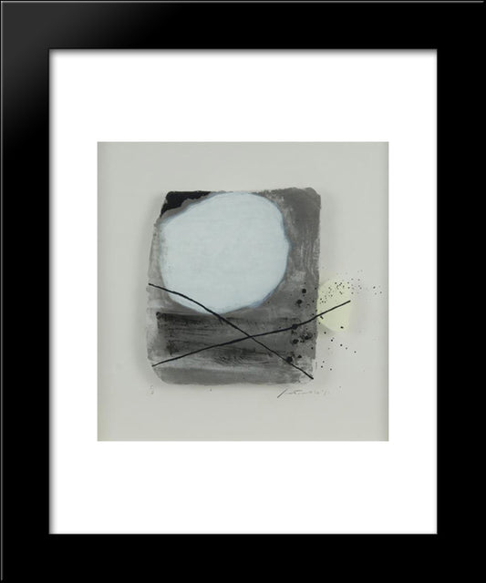 Fuori Il Giallo 20x24 Black Modern Wood Framed Art Print Poster by Santomaso, Giuseppe