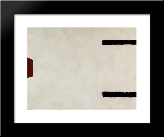 La Porta Bianca N. 2 20x24 Black Modern Wood Framed Art Print Poster by Santomaso, Giuseppe
