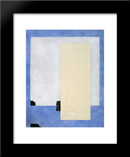 Lettera A Palladio 20x24 Black Modern Wood Framed Art Print Poster by Santomaso, Giuseppe