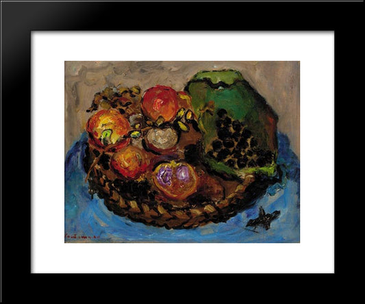 Natura Morta Alla Frutta 20x24 Black Modern Wood Framed Art Print Poster by Santomaso, Giuseppe