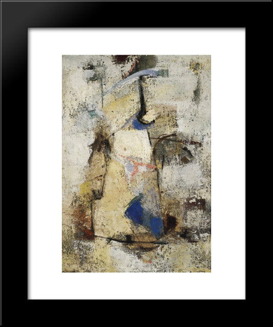Secret Life (Vita Segreta) 20x24 Black Modern Wood Framed Art Print Poster by Santomaso, Giuseppe