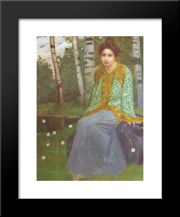 By The Lake 20x24 Black Modern Wood Framed Art Print Poster by Grigoriy, Goldstein