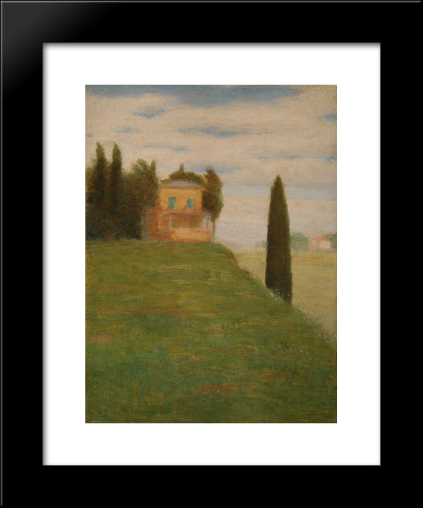 House In The Park 20x24 Black Modern Wood Framed Art Print Poster by Grigoriy, Goldstein