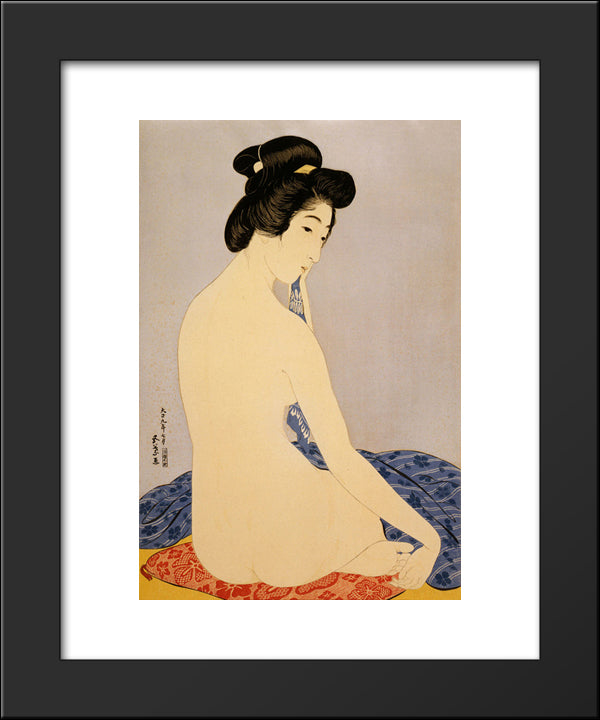 Woman After Bath 20x24 Black Modern Wood Framed Art Print Poster by Hashiguchi, Goyo