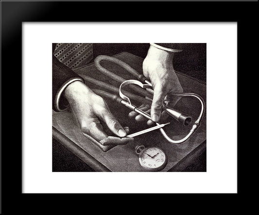 Family Doctor 20x24 Black Modern Wood Framed Art Print Poster by Wood, Grant