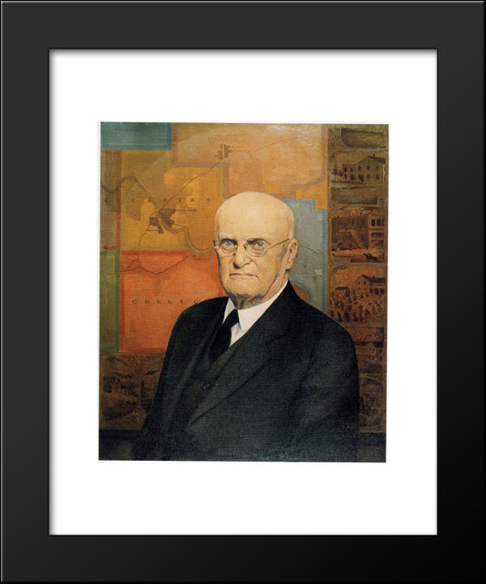 John B. Turner, Pioneer 20x24 Black Modern Wood Framed Art Print Poster by Wood, Grant