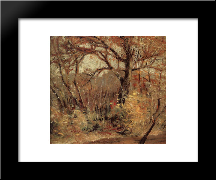 The Landscape Of Autumn 20x24 Black Modern Wood Framed Art Print Poster by Wood, Grant