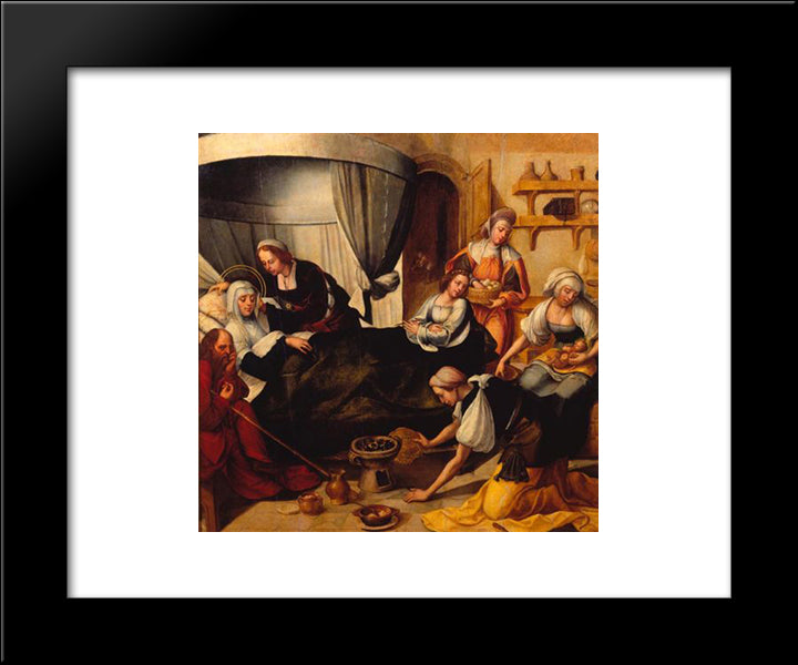 Nascimento De So Joo Baptista 20x24 Black Modern Wood Framed Art Print Poster by Lopes, Gregorio