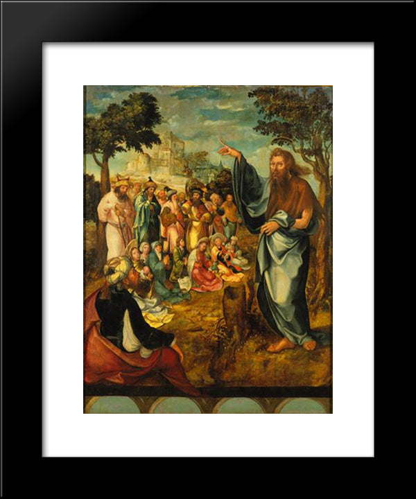 Pregaco De So Joo Baptista 20x24 Black Modern Wood Framed Art Print Poster by Lopes, Gregorio