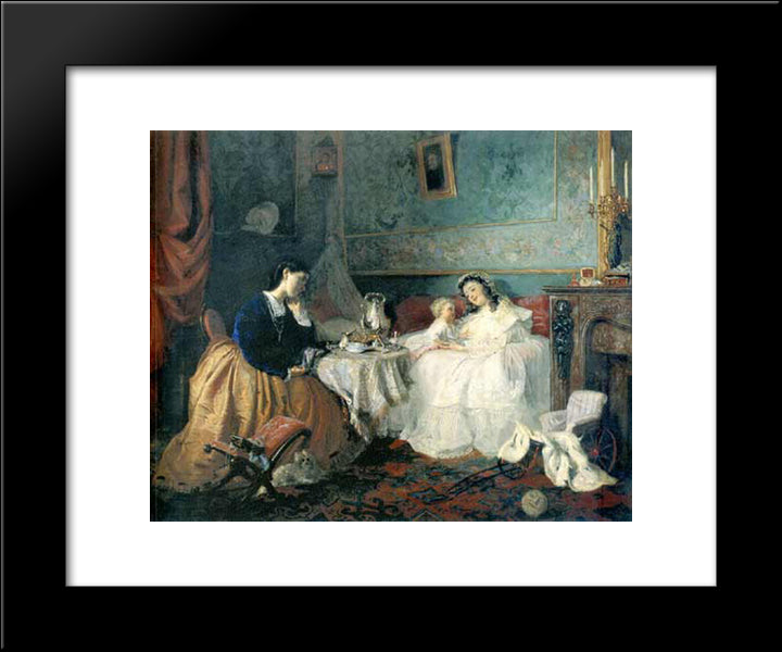 By Happiness Of Others (Two Fates) 20x24 Black Modern Wood Framed Art Print Poster by Myasoyedov, Grigoriy