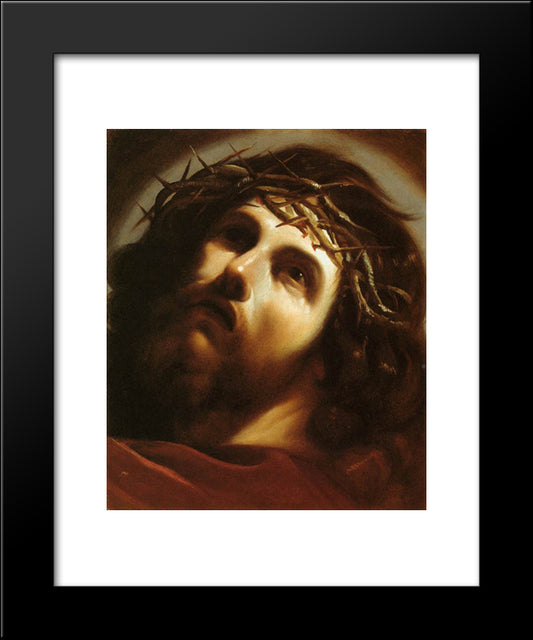 Christ Crowned With Thorns 20x24 Black Modern Wood Framed Art Print Poster by Guercino