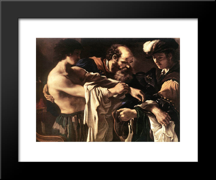 Return Of The Prodigal Son 20x24 Black Modern Wood Framed Art Print Poster by Guercino