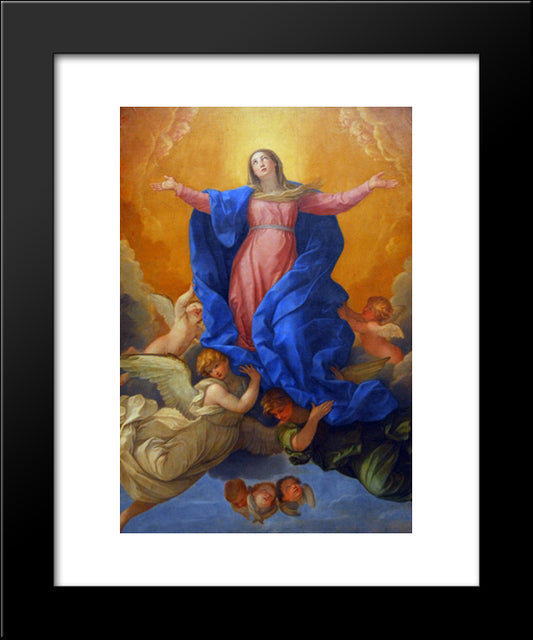 Assumption Of Mary 20x24 Black Modern Wood Framed Art Print Poster by Reni, Guido