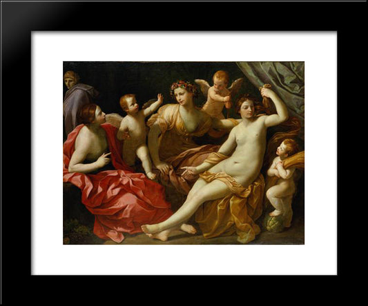 Four Seasons 20x24 Black Modern Wood Framed Art Print Poster by Reni, Guido