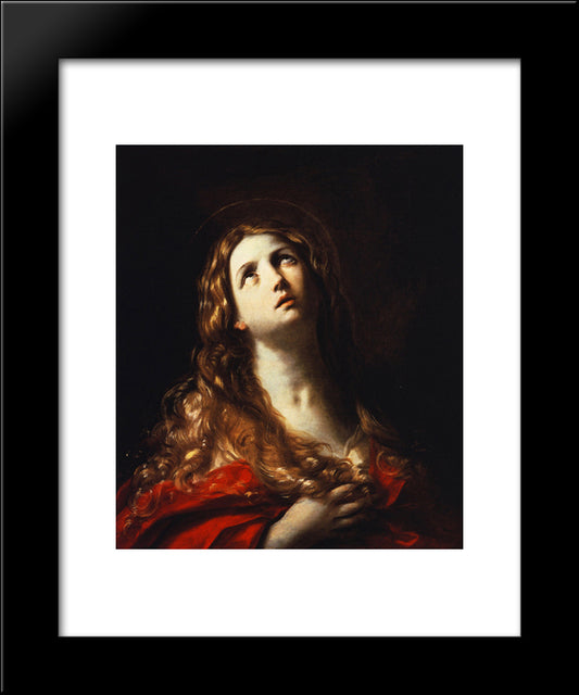 Magdalene In Penitence 20x24 Black Modern Wood Framed Art Print Poster by Reni, Guido