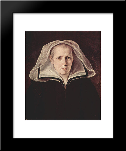 Portrait Of The Artist`S Mother 20x24 Black Modern Wood Framed Art Print Poster by Reni, Guido