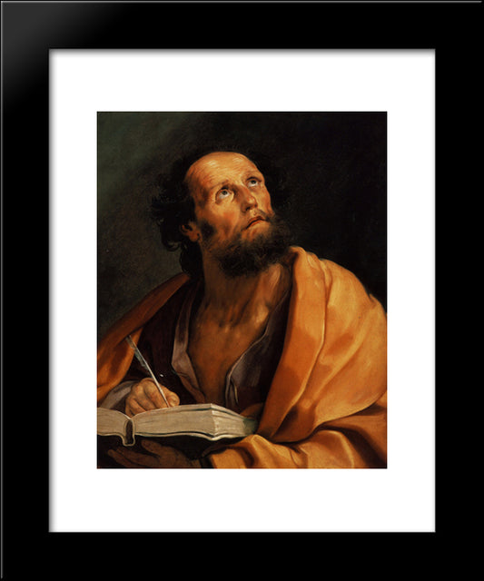 Saint Luke 20x24 Black Modern Wood Framed Art Print Poster by Reni, Guido