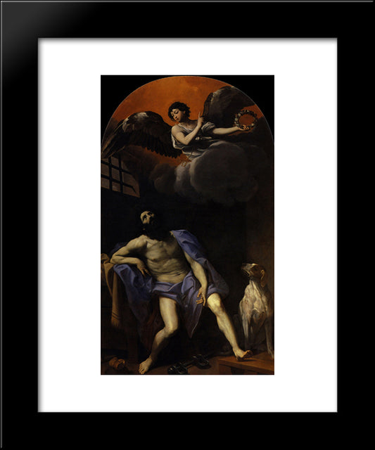 Saint Roch 20x24 Black Modern Wood Framed Art Print Poster by Reni, Guido