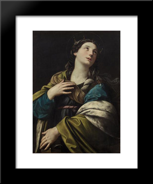 St. Catherine 20x24 Black Modern Wood Framed Art Print Poster by Reni, Guido