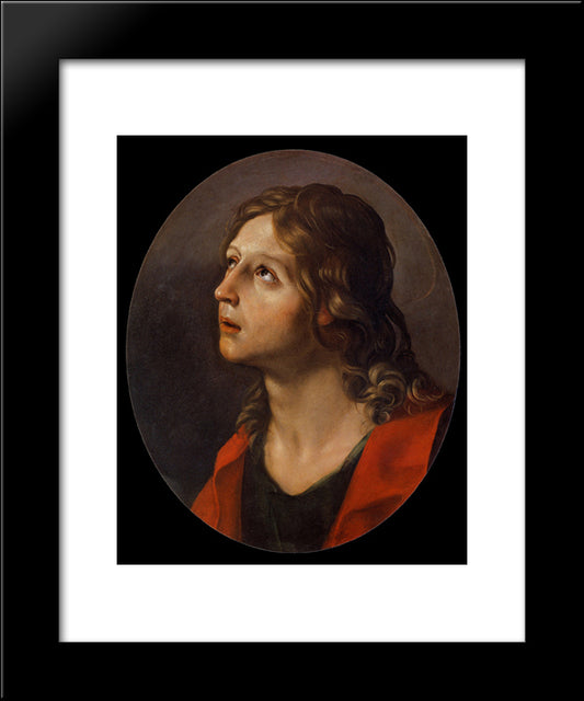 St. John The Evangelist 20x24 Black Modern Wood Framed Art Print Poster by Reni, Guido