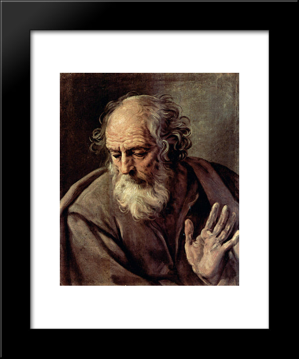 St. Joseph 20x24 Black Modern Wood Framed Art Print Poster by Reni, Guido