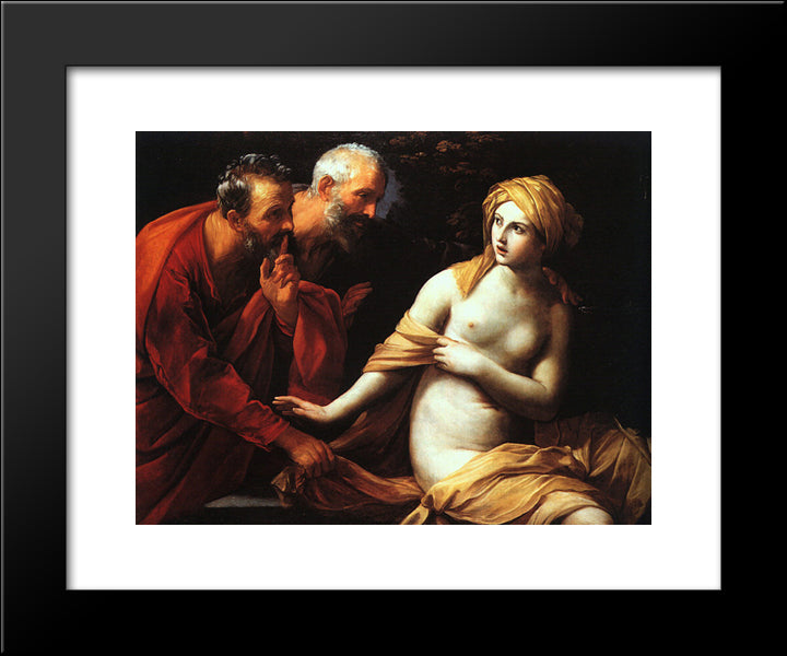 Susanna And The Elders 20x24 Black Modern Wood Framed Art Print Poster by Reni, Guido