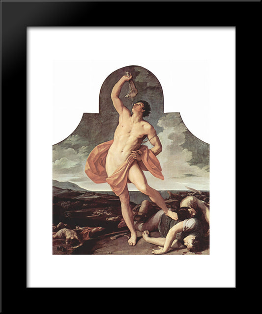 The Victorious Samson 20x24 Black Modern Wood Framed Art Print Poster by Reni, Guido