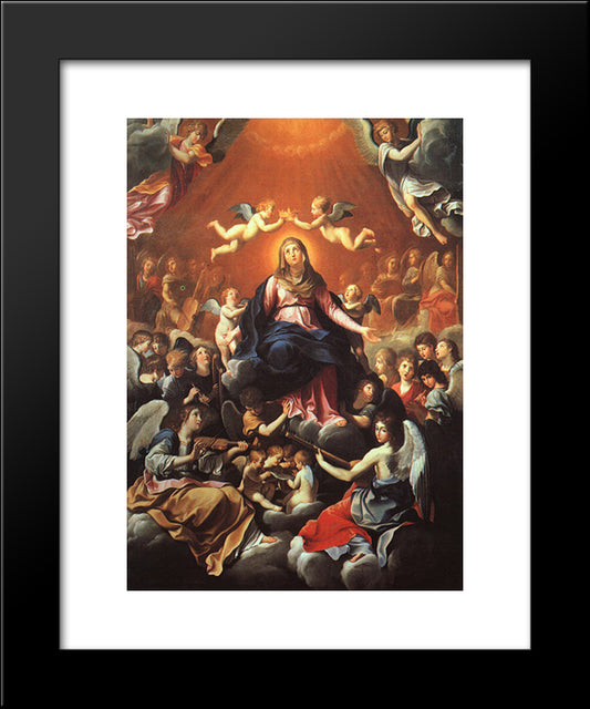 The Coronation Of The Virgin 20x24 Black Modern Wood Framed Art Print Poster by Reni, Guido