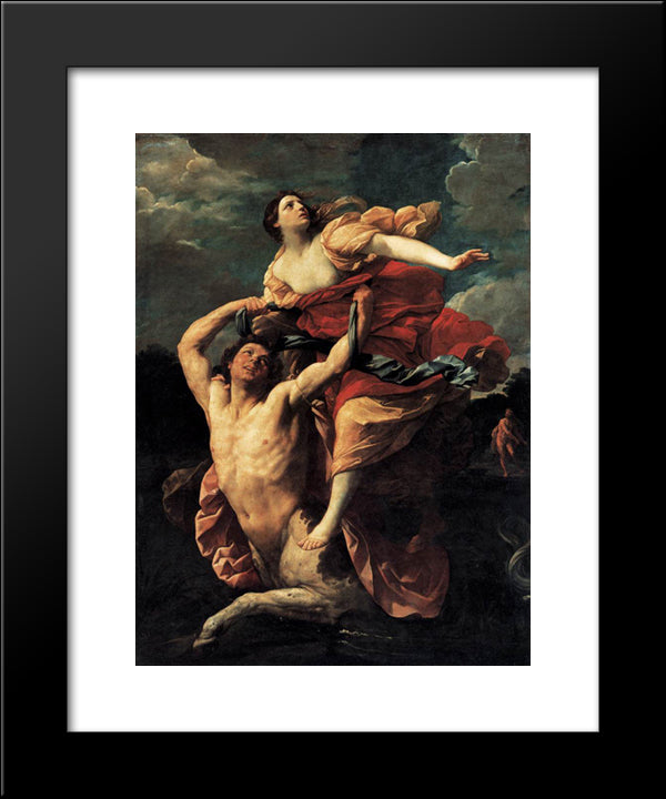 The Rape Of Deianira 20x24 Black Modern Wood Framed Art Print Poster by Reni, Guido