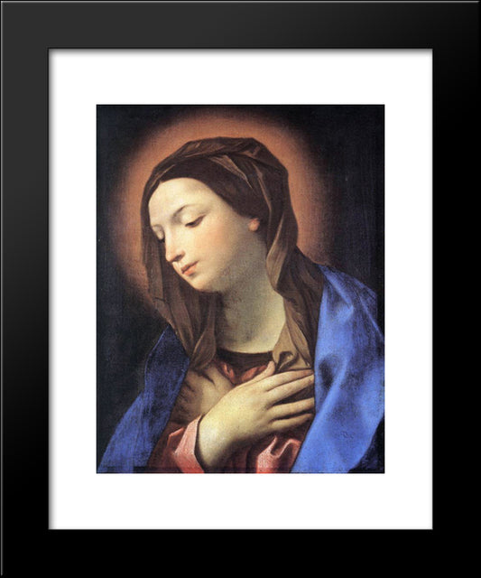 Virgin Of The Annunciation 20x24 Black Modern Wood Framed Art Print Poster by Reni, Guido