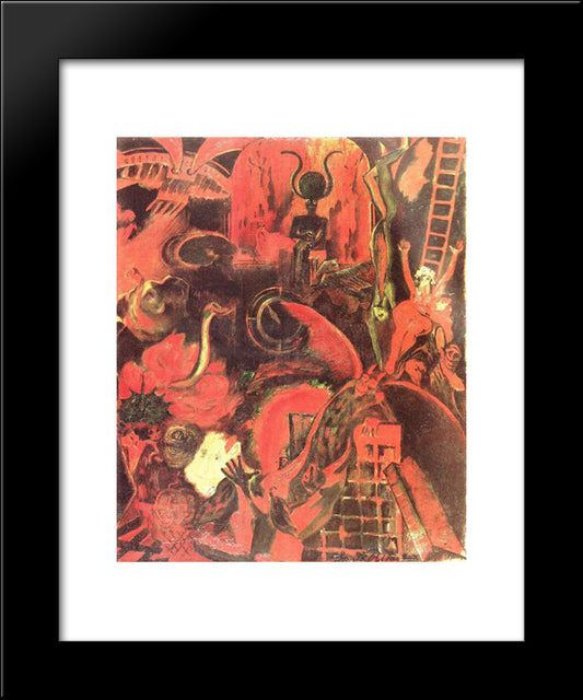 Orfeu Nos Infernos (Detail) 20x24 Black Modern Wood Framed Art Print Poster by Santa Rita, Guilherme de