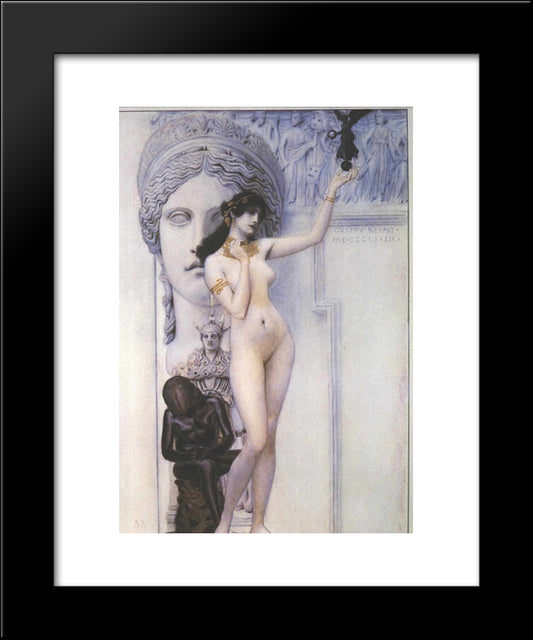Allegory Of Sculpture 20x24 Black Modern Wood Framed Art Print Poster by Klimt, Gustav