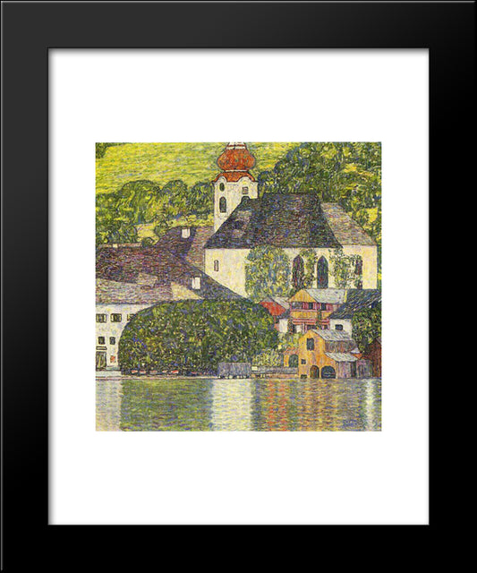 Church In Unterach On The Attersee 20x24 Black Modern Wood Framed Art Print Poster by Klimt, Gustav