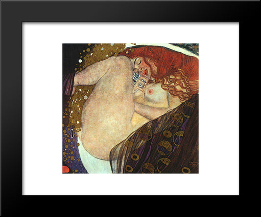 Danae 20x24 Black Modern Wood Framed Art Print Poster by Klimt, Gustav