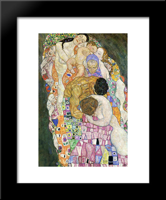 Death And Life 20x24 Black Modern Wood Framed Art Print Poster by Klimt, Gustav