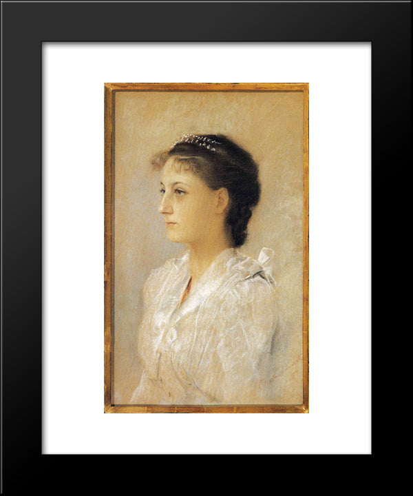 Emilie Floge, Aged 17 20x24 Black Modern Wood Framed Art Print Poster by Klimt, Gustav