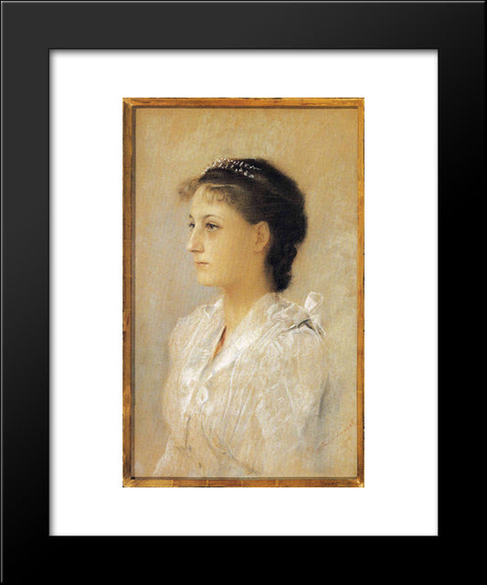 Emilie Floge, Aged 17 20x24 Black Modern Wood Framed Art Print Poster by Klimt, Gustav