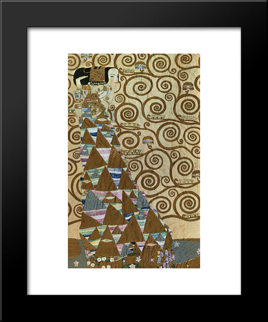 Expectation 20x24 Black Modern Wood Framed Art Print Poster by Klimt, Gustav