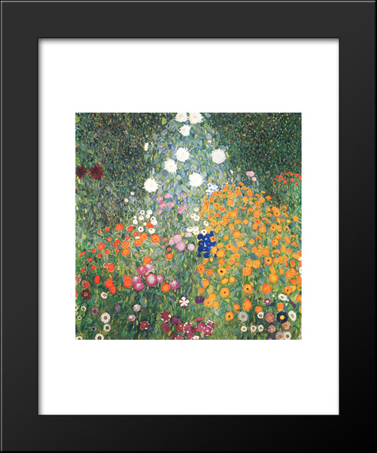 Flower Garden 20x24 Black Modern Wood Framed Art Print Poster by Klimt, Gustav