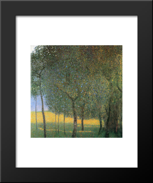 Fruit Trees 20x24 Black Modern Wood Framed Art Print Poster by Klimt, Gustav