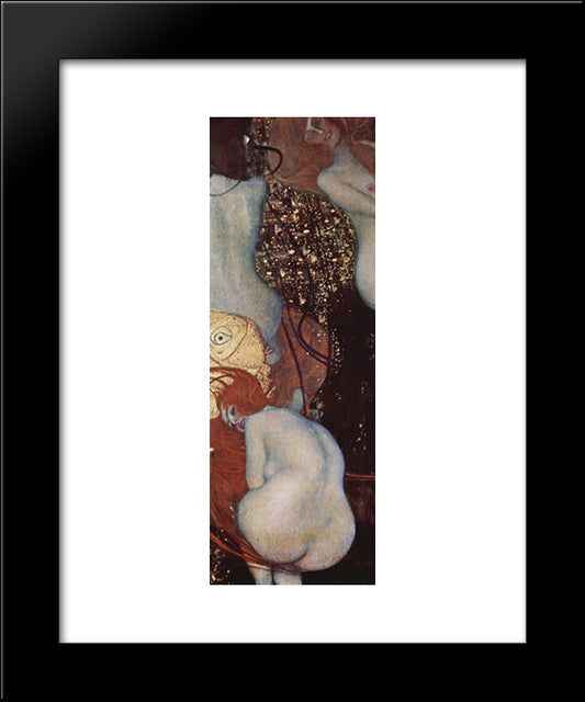 Goldfish 20x24 Black Modern Wood Framed Art Print Poster by Klimt, Gustav