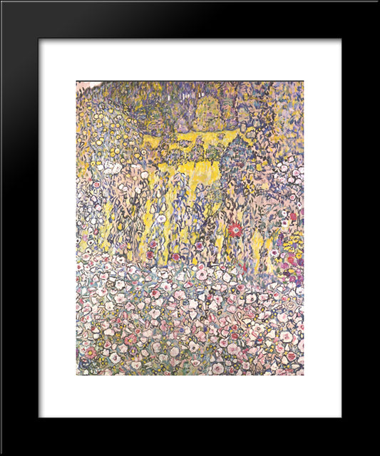 Horticultural Landscape With A Hilltop 20x24 Black Modern Wood Framed Art Print Poster by Klimt, Gustav