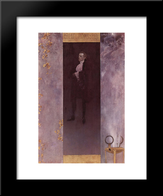 Josef Lewinsky 20x24 Black Modern Wood Framed Art Print Poster by Klimt, Gustav