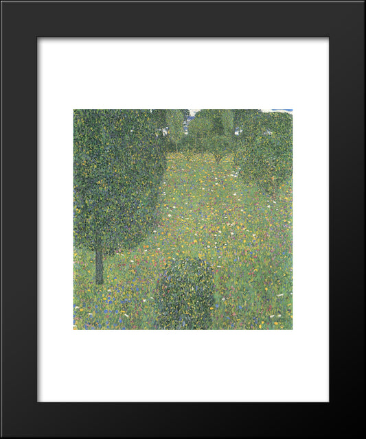 Landscape Garden (Meadow In Flower) 20x24 Black Modern Wood Framed Art Print Poster by Klimt, Gustav